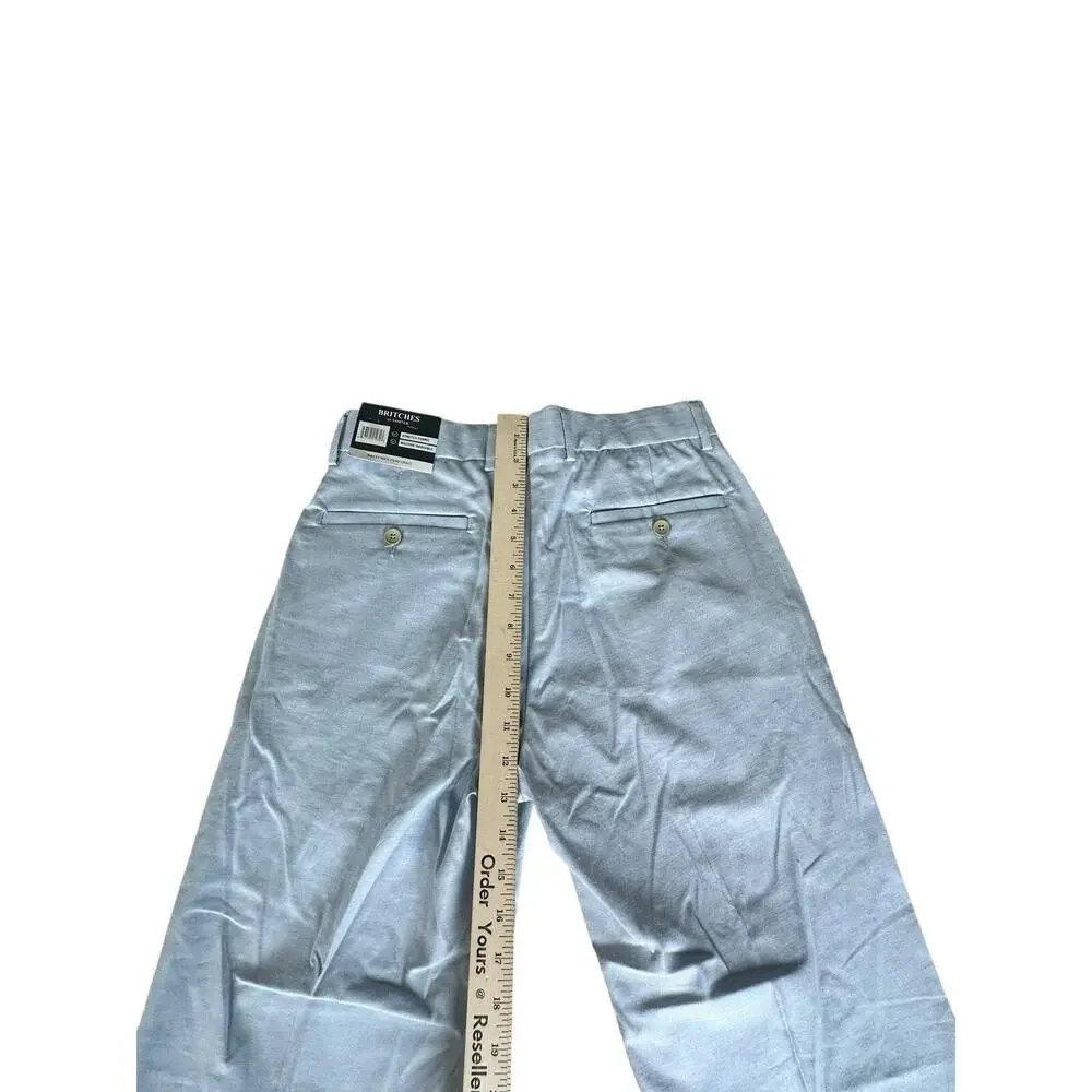 Britches By Samtex Slim Fit Pants Mens 32x30 Blue Cotton Lightweight Work NEW